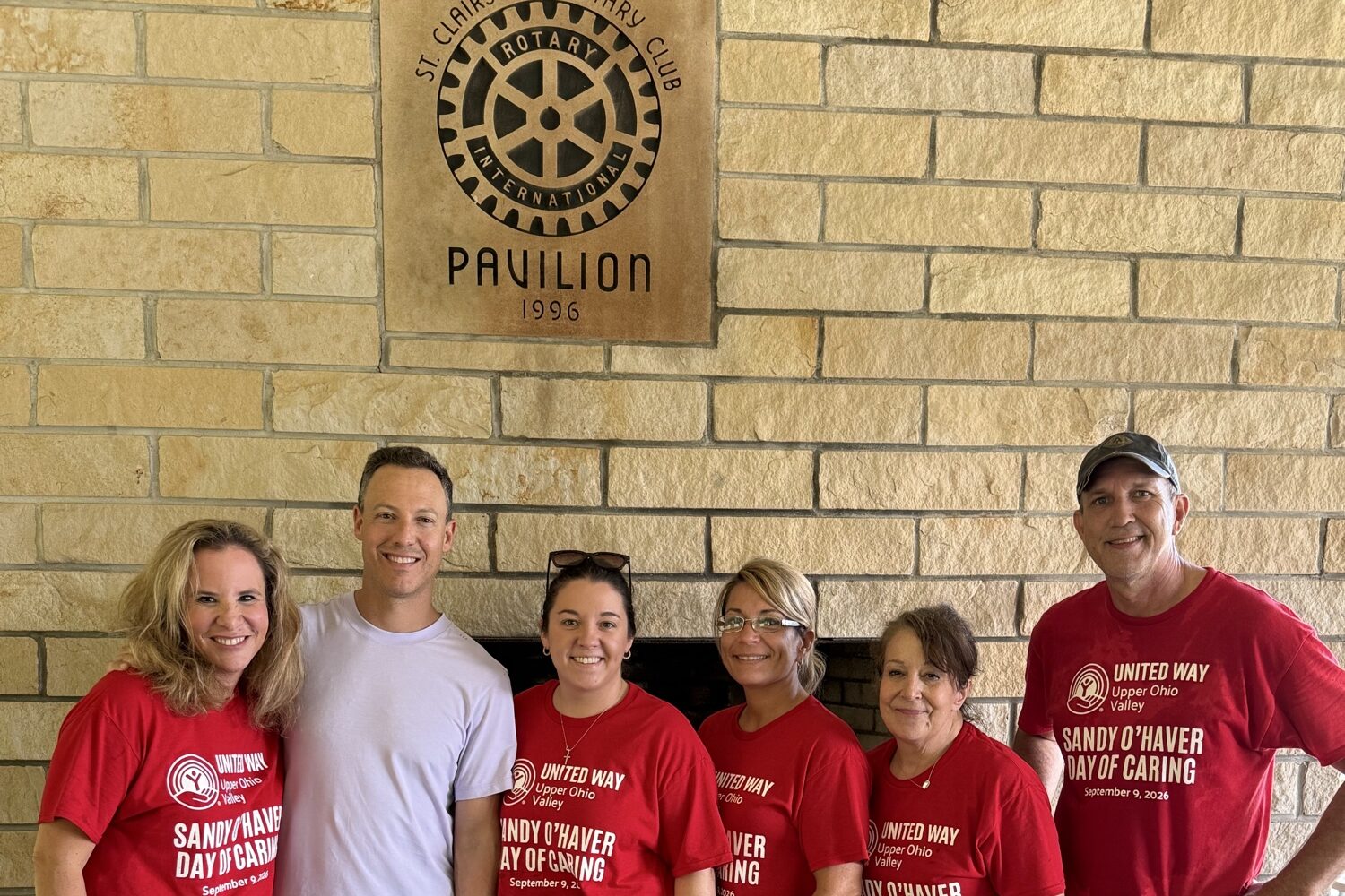Goodman Properties volunteers at the St. Clairsville Rotary Pavilion at Memorial Park during the United Way Day of Caring