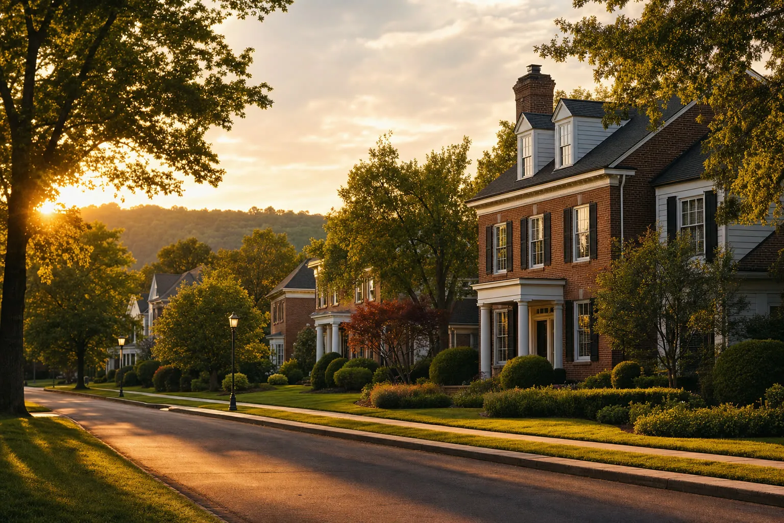 Tree-lined residential street featured on the Goodman Properties website